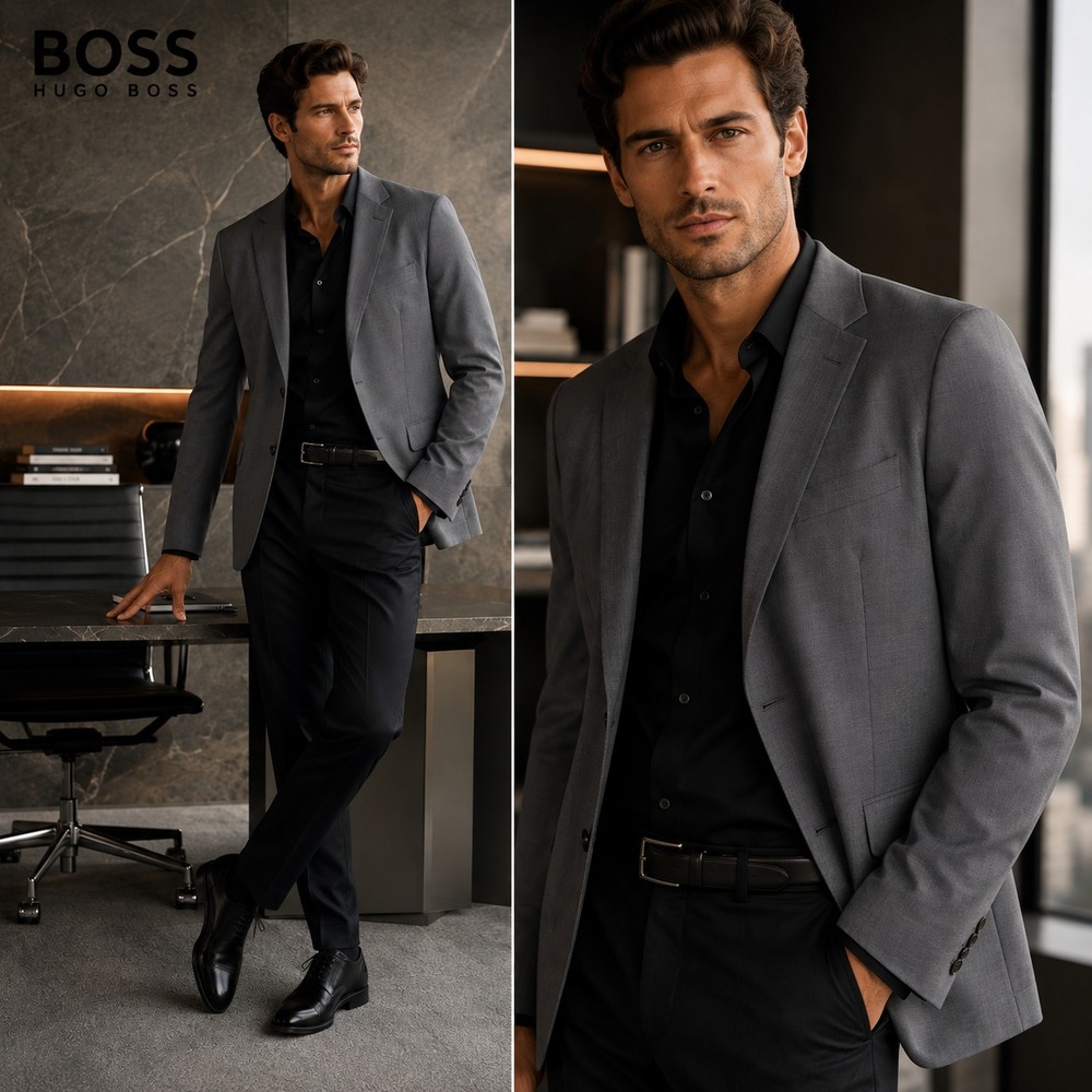 HUGO BOSS Sport Coat Blazer 44R Wool Summer Kid Mohair GUABELLO DA VINCI LUCCA